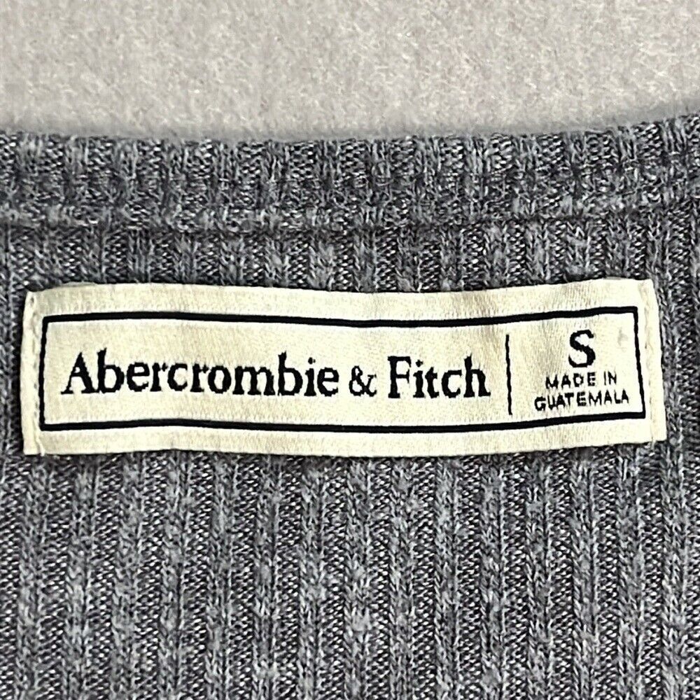 Abercrombie & Fitch Short Sleeve‎ Dress Ribbed Midi Womens Size Small Grey - Picture 2 of 6